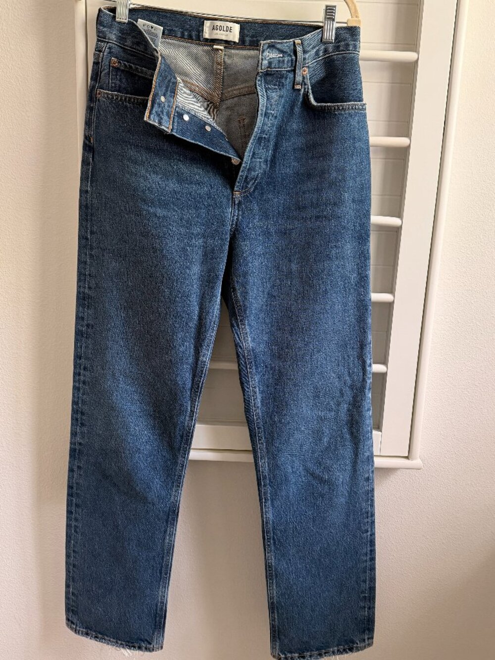 Agolde High Rise 90s Pinch Waist in Medium Blue Wash